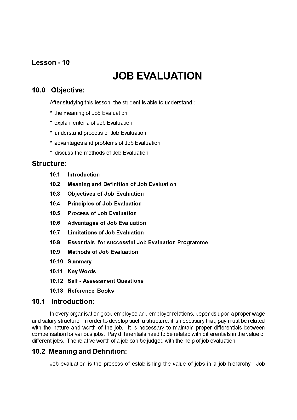 job evaluation meaning and methods in hrm